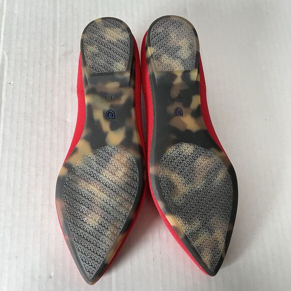 Rothy’s The Point II Slip On Ballet Flats Lollipop Red Womens 9.5 Comfort Shoes - Picture 6 of 15